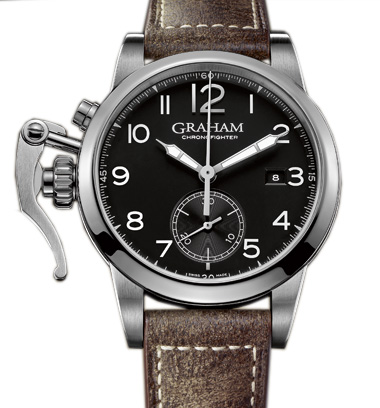 Replica Graham Chronofighter 2CXAS.B01A Steel Black Arabic Dial watch